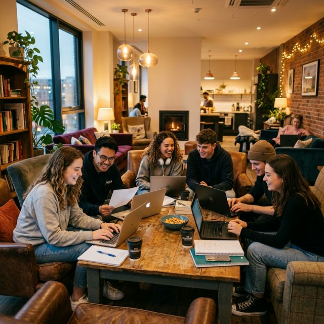 Students studying at MYSA NEST